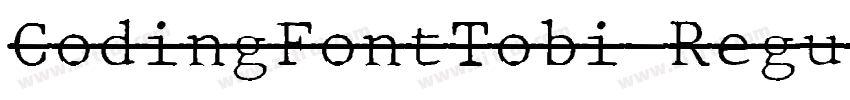 CodingFontTobi Regul字体转换
